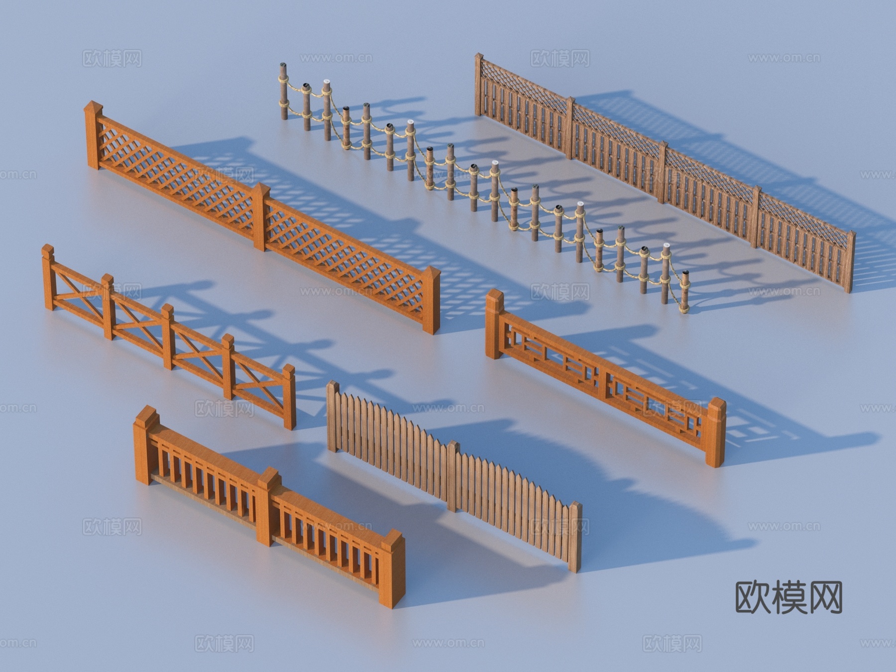 围栏 护栏 栏杆3d模型