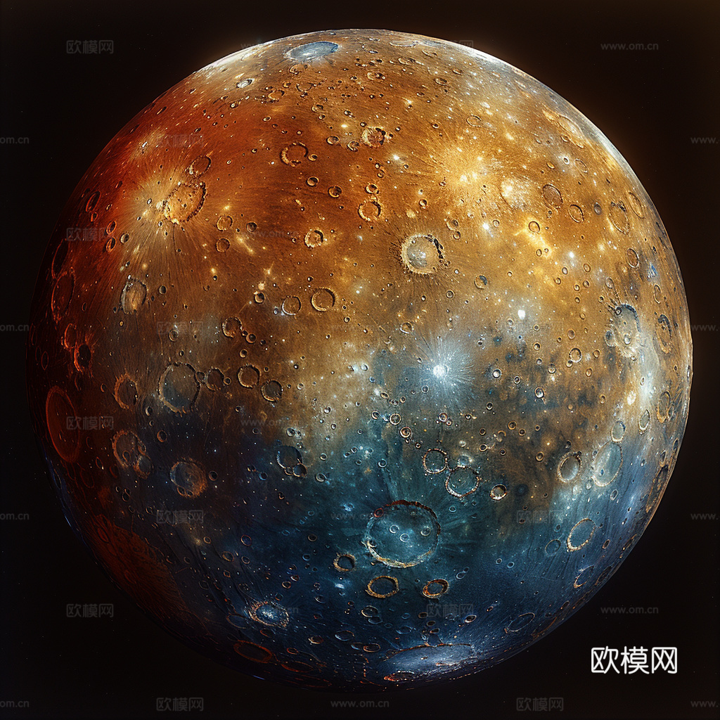 月球灯星球月亮陨石表表面