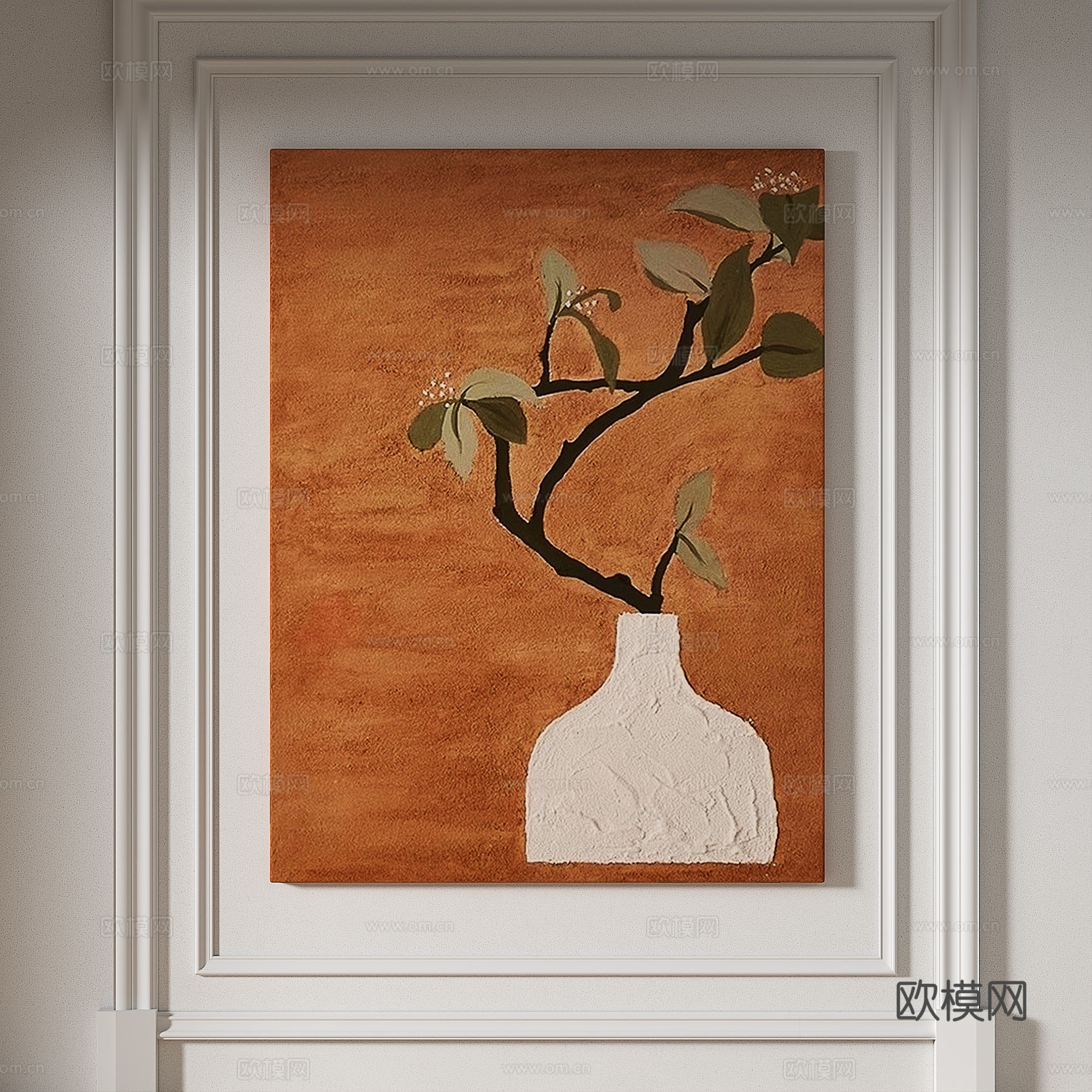 现代，简约，肌理，抽象，轻奢，侘寂，立体，装饰画3d模型