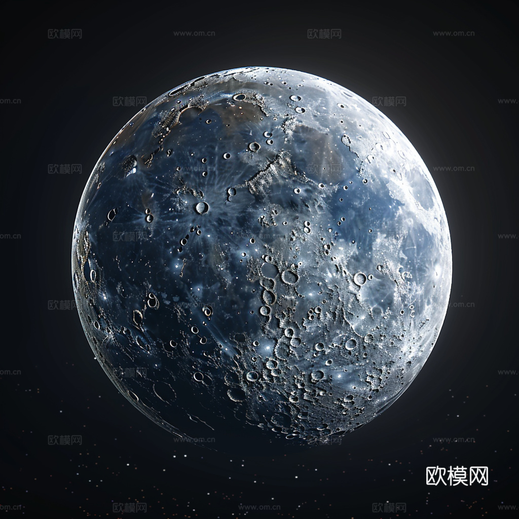 月球灯星球月亮陨石表表面