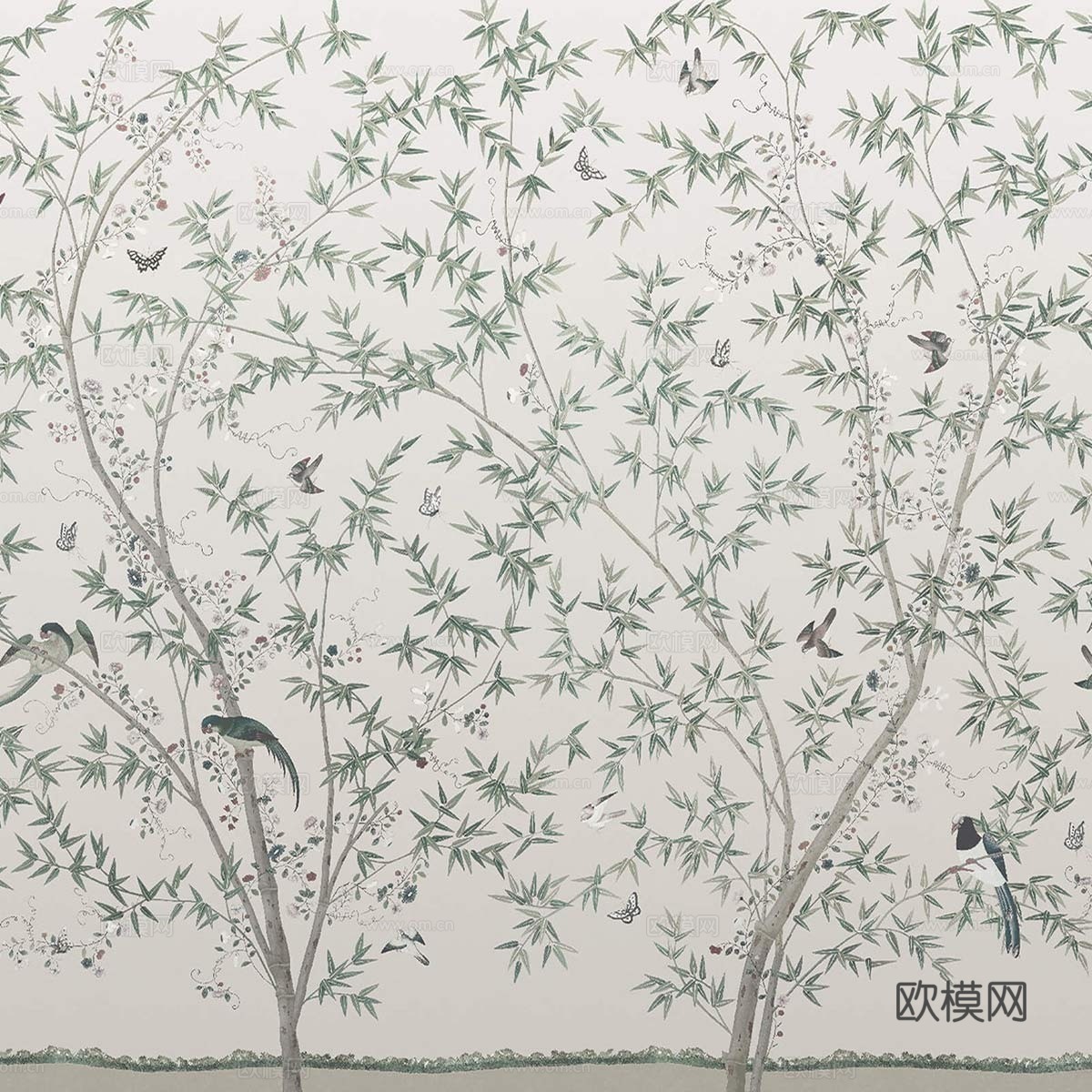 中式花鸟 山水壁纸