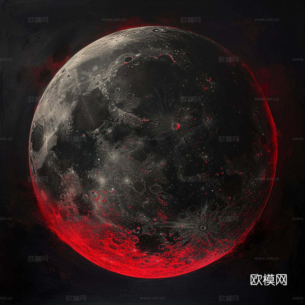 月球灯星球月亮陨石表表面