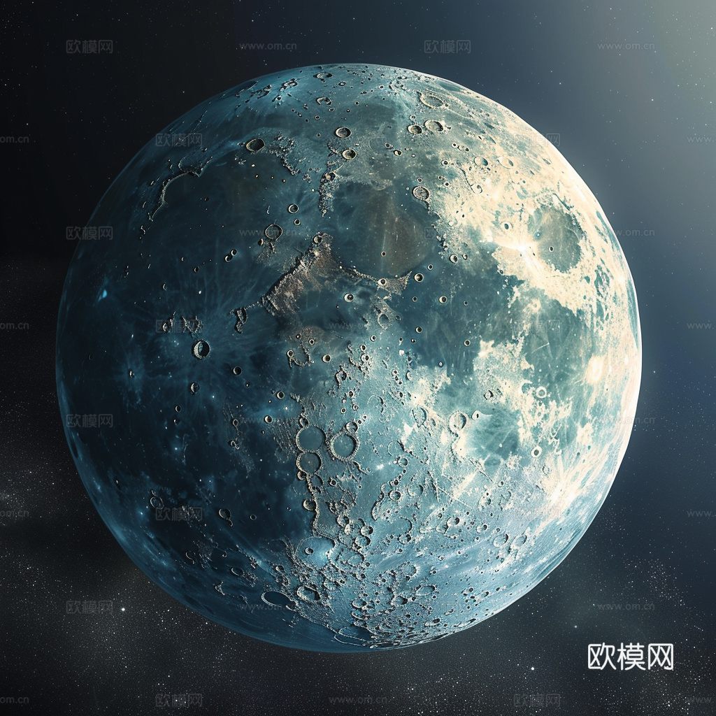 月球灯星球月亮陨石表表面