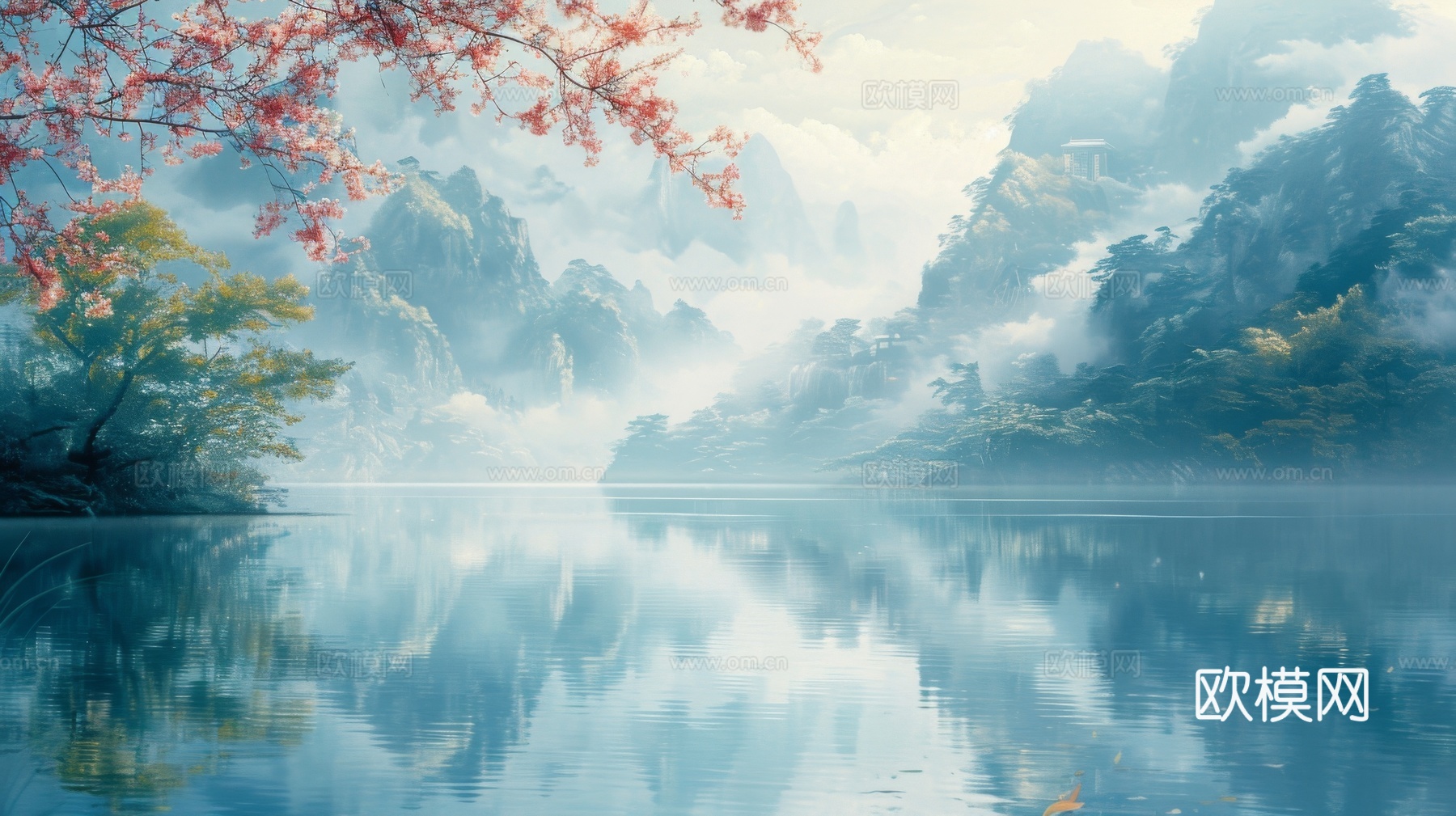 国风山水壁纸壁画