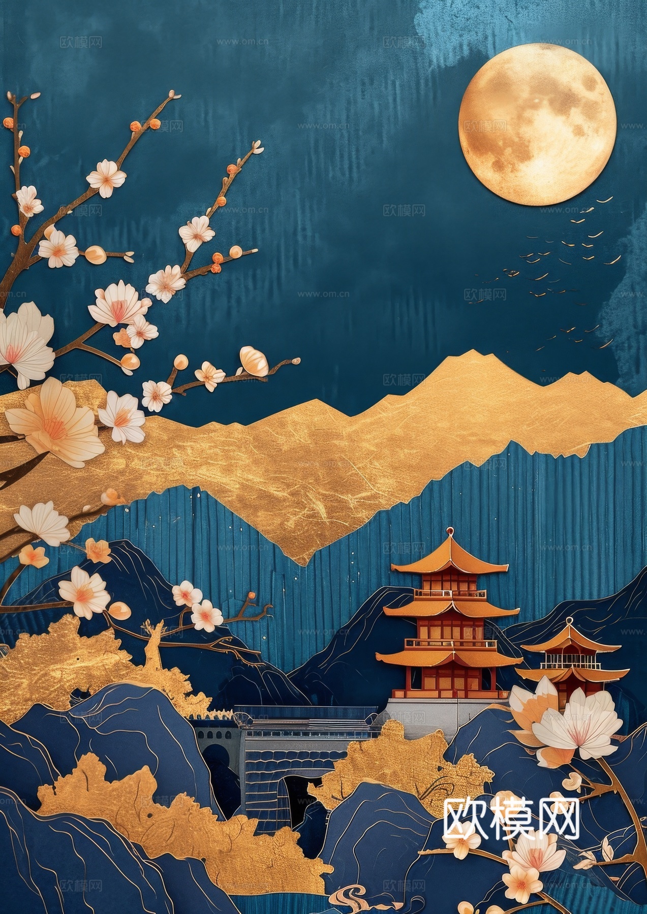 国风山水壁纸壁画