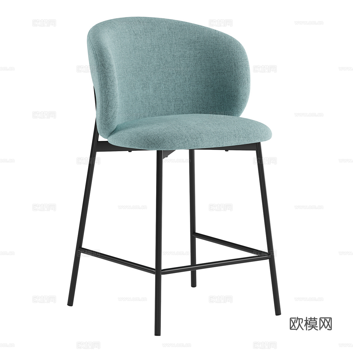现代意式极简吧台椅3d模型