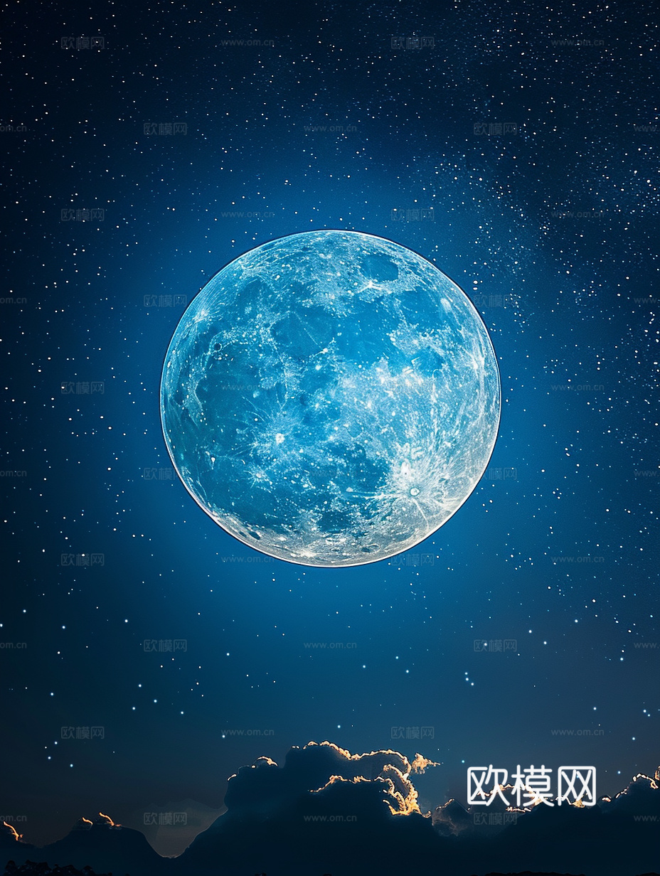 月球灯星球月亮陨石表表面