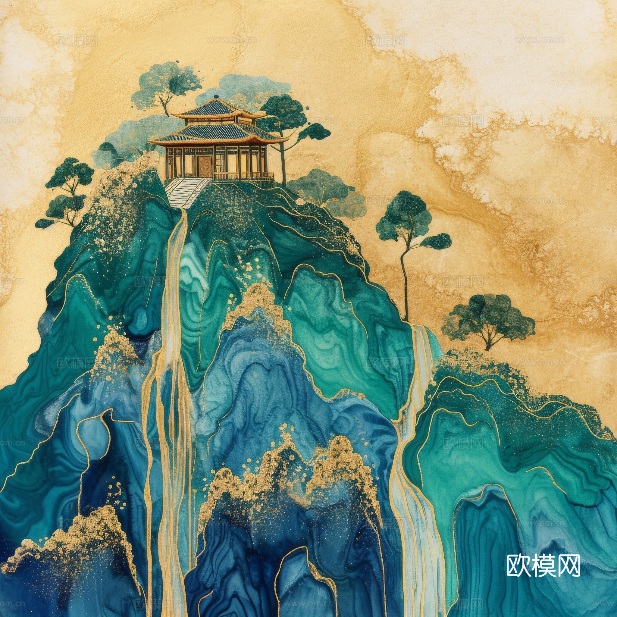 国风山水壁纸壁画