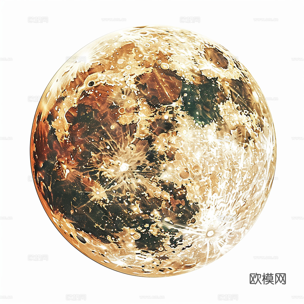 月球灯星球月亮陨石表表面