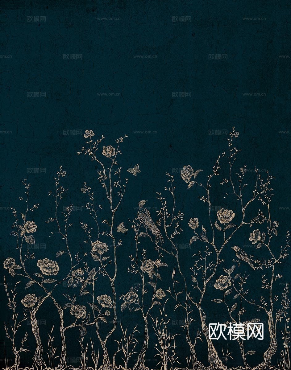 中式花鸟 山水壁纸