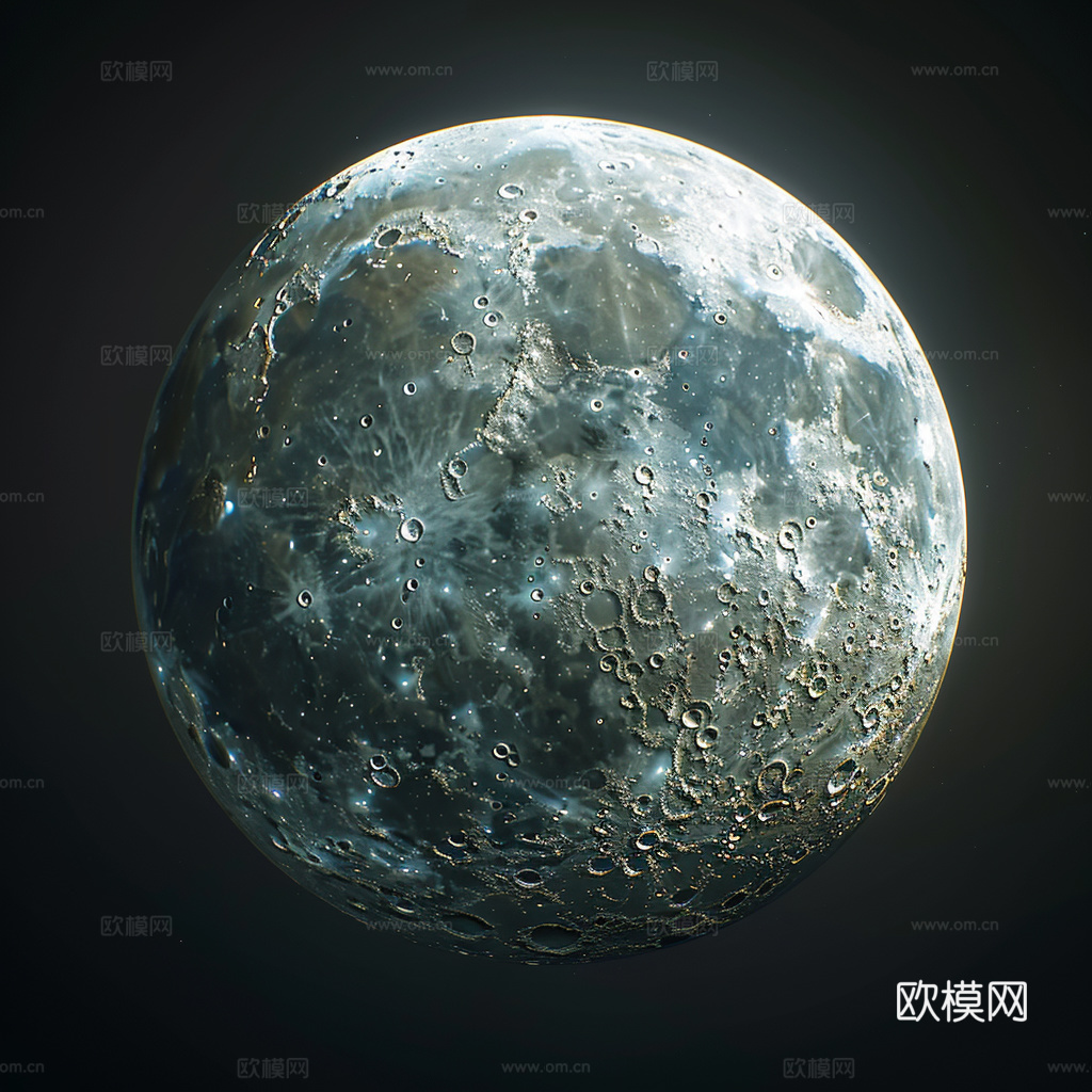 月球灯星球月亮陨石表表面