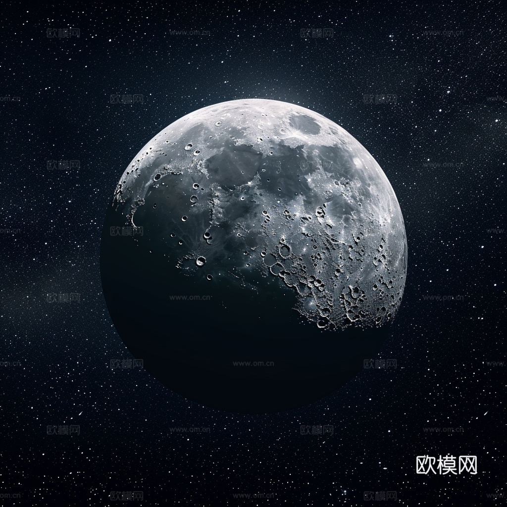 月球灯星球月亮陨石表表面