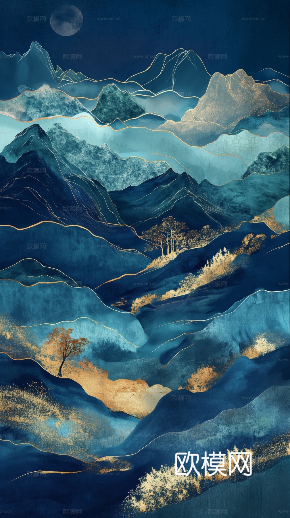 国风山水壁纸壁画