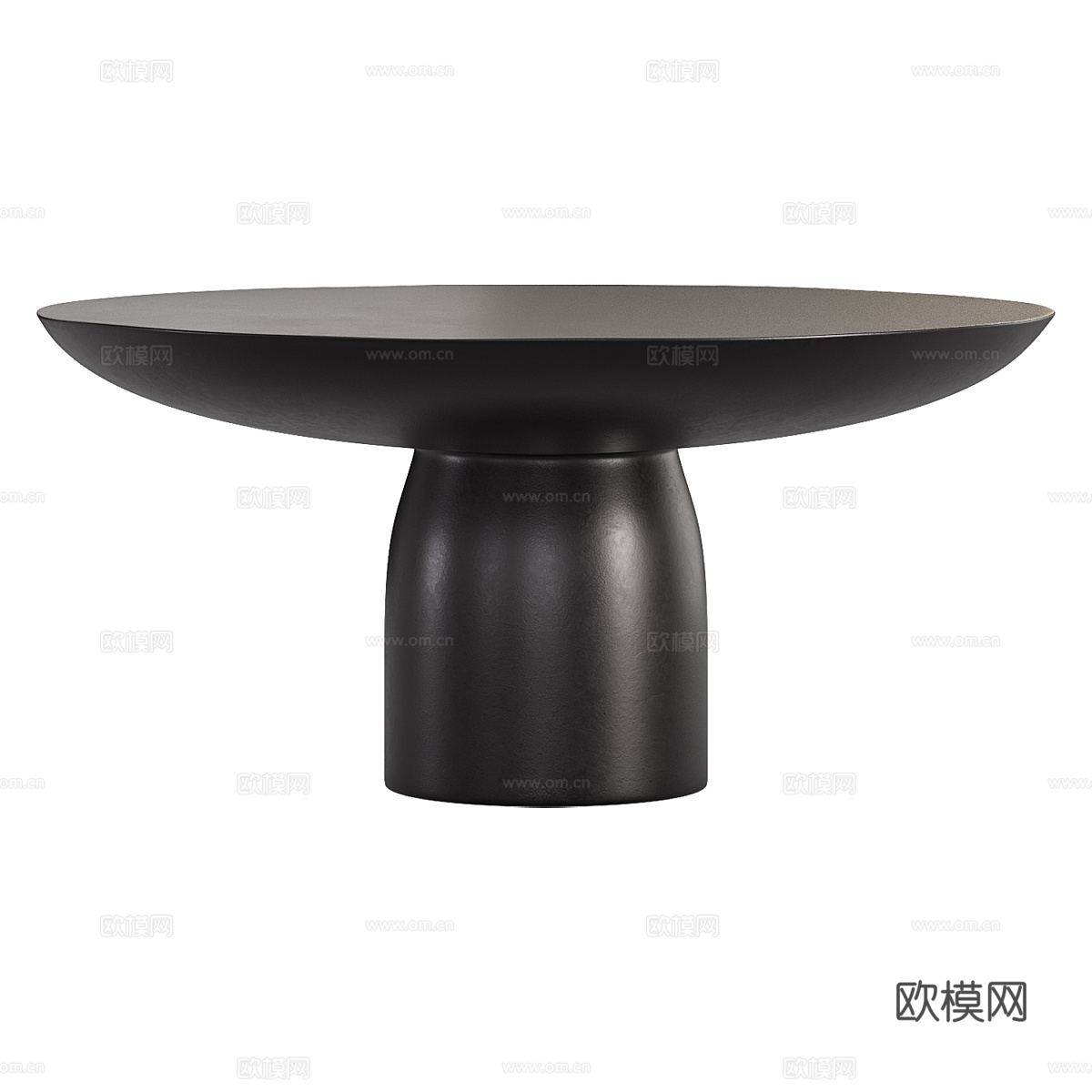 现代意式极简青铜圆茶几3d模型