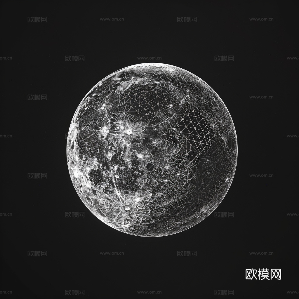 月球灯星球月亮陨石表表面