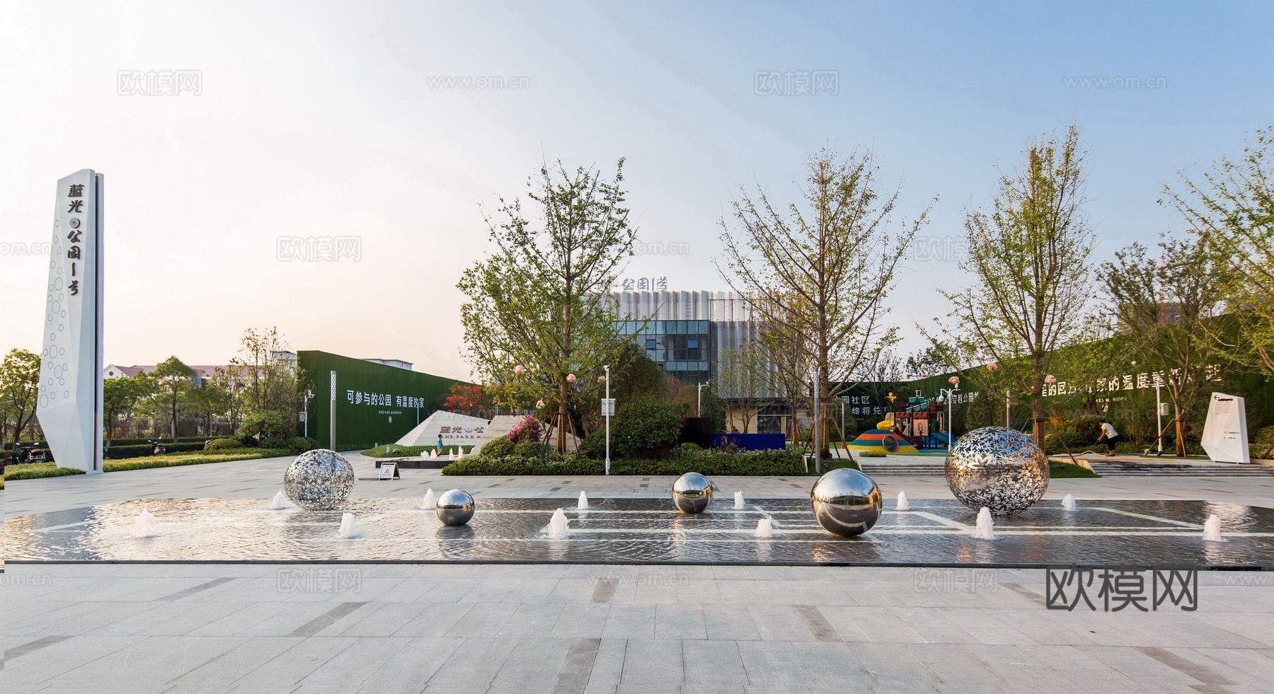白天城市外景  都市广场贴图  环境贴图下载