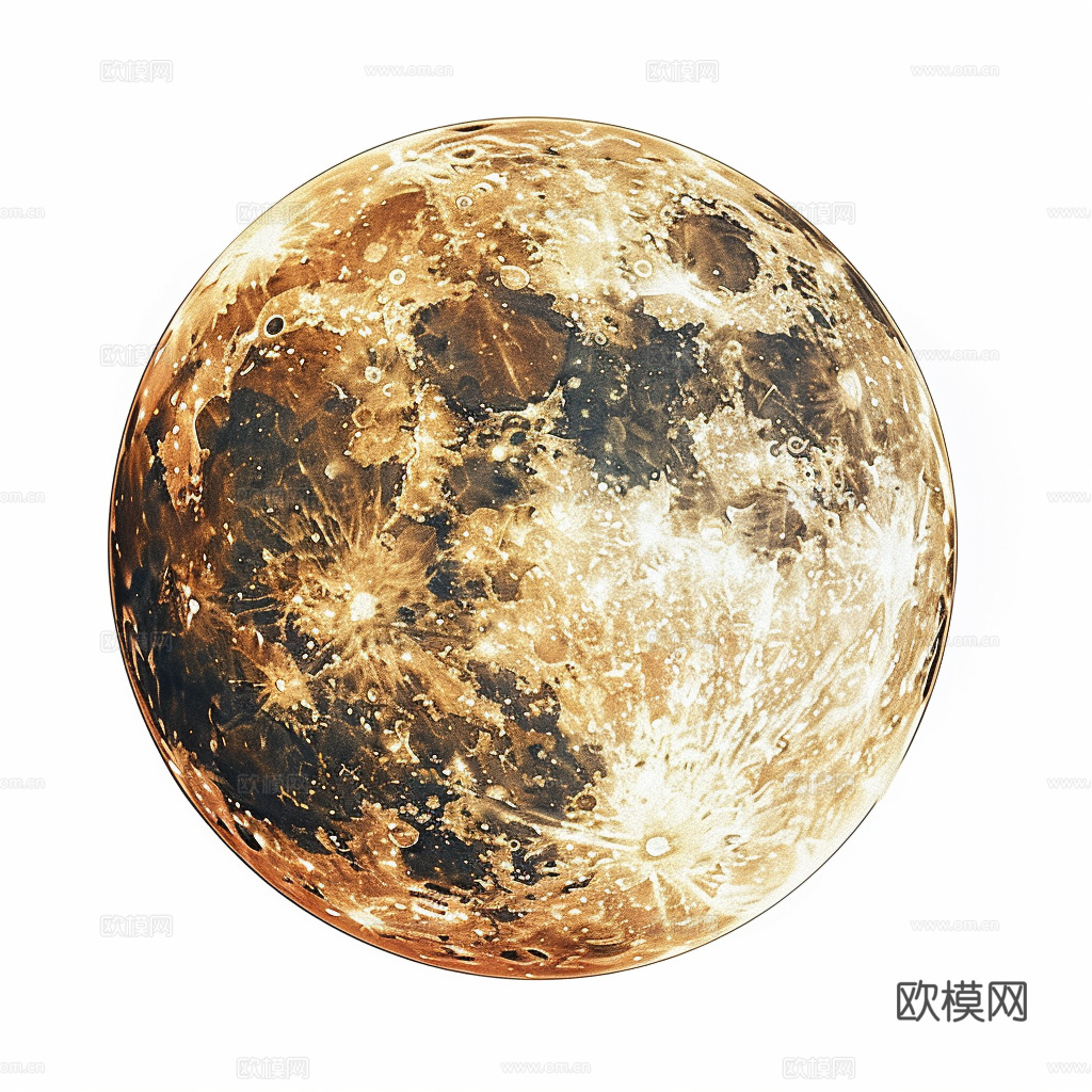 月球灯星球月亮陨石表表面