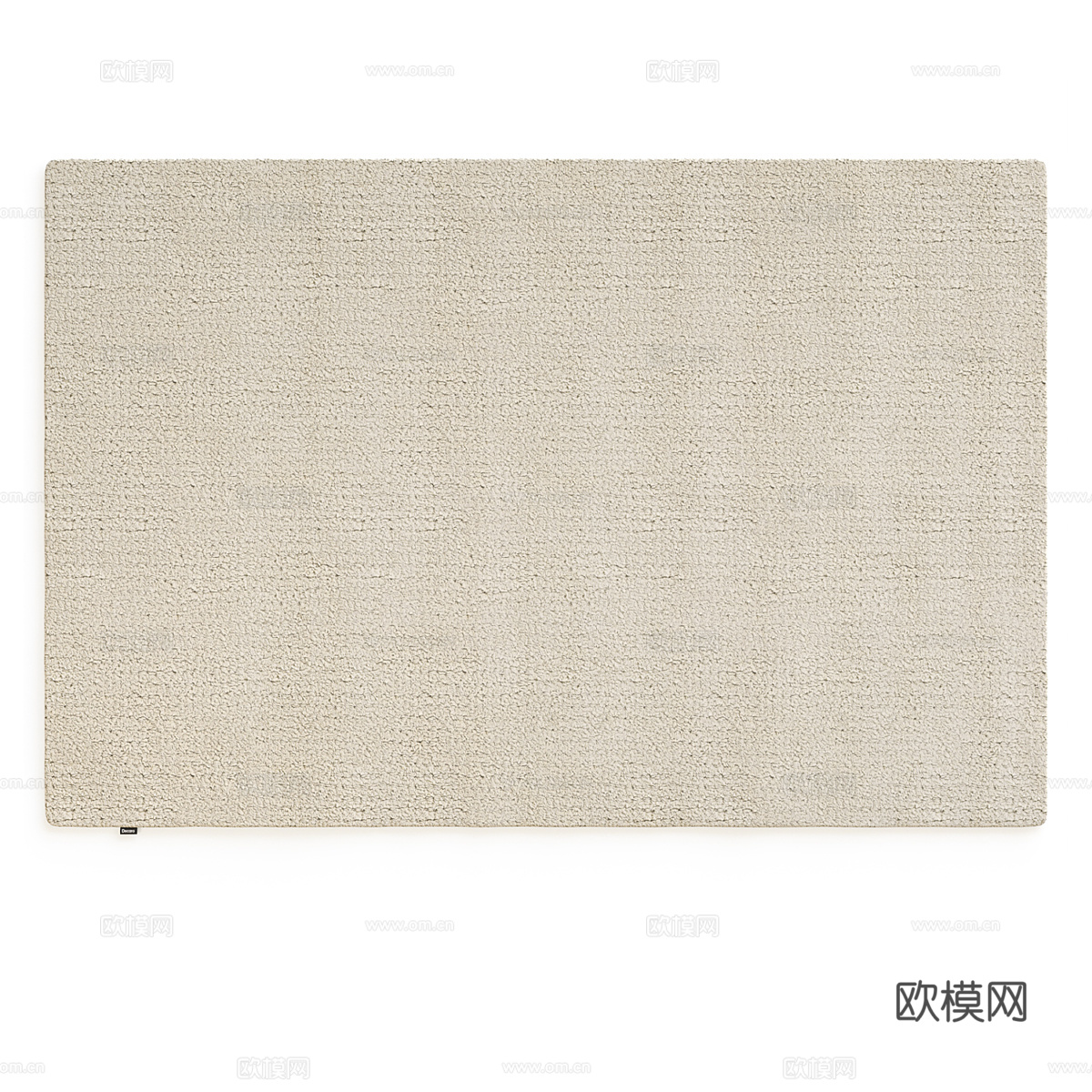 现代奶油风羊毛地毯3d模型