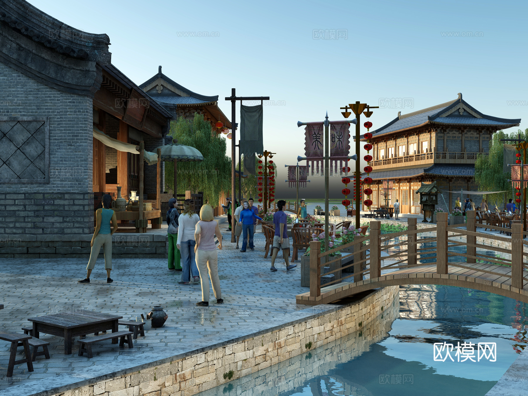 古建 中式建筑 小镇3d模型