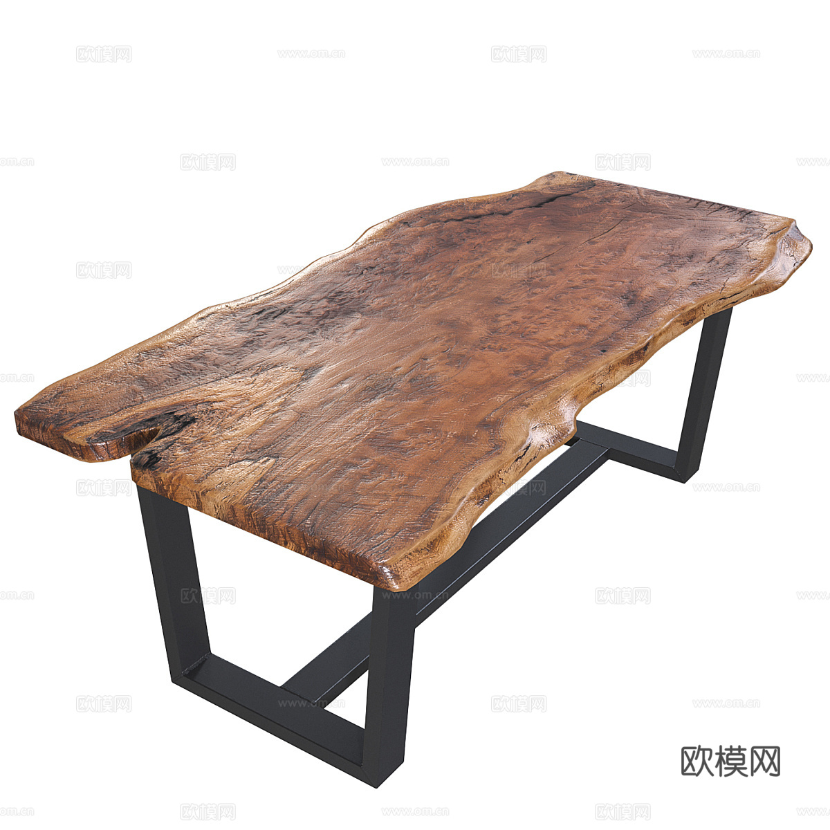 新中式实木大板茶桌3d模型