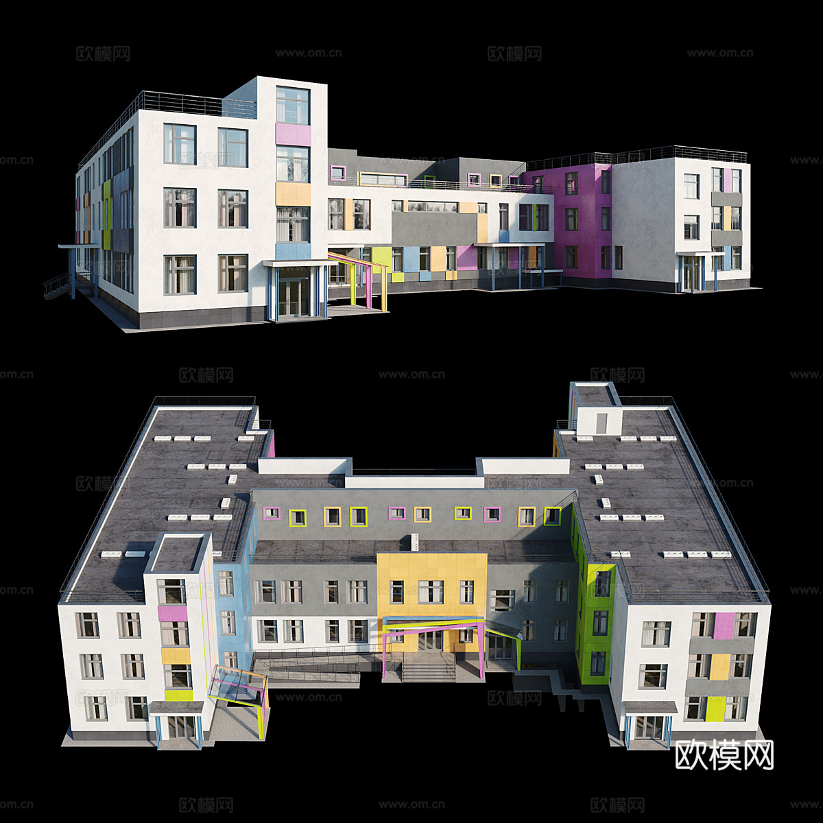 幼儿园建筑3d模型