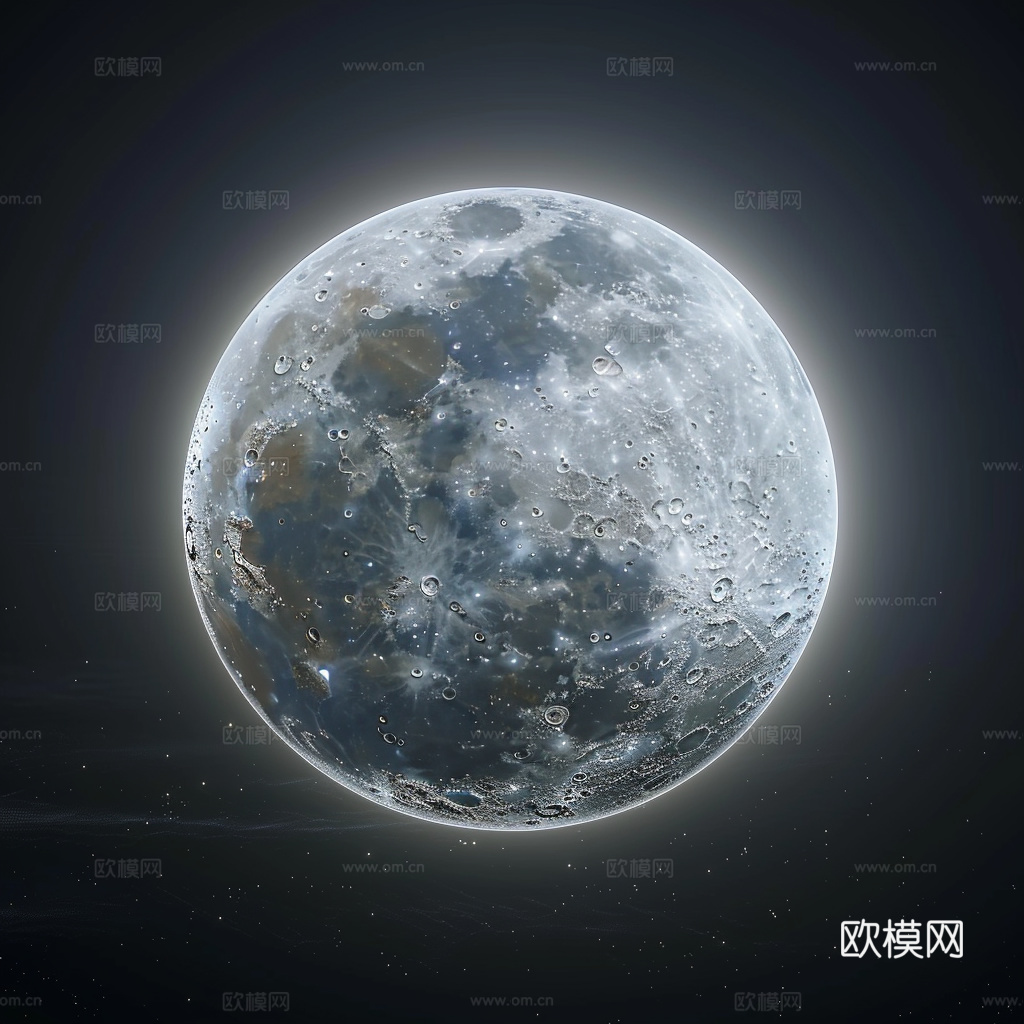 月球灯星球月亮陨石表表面