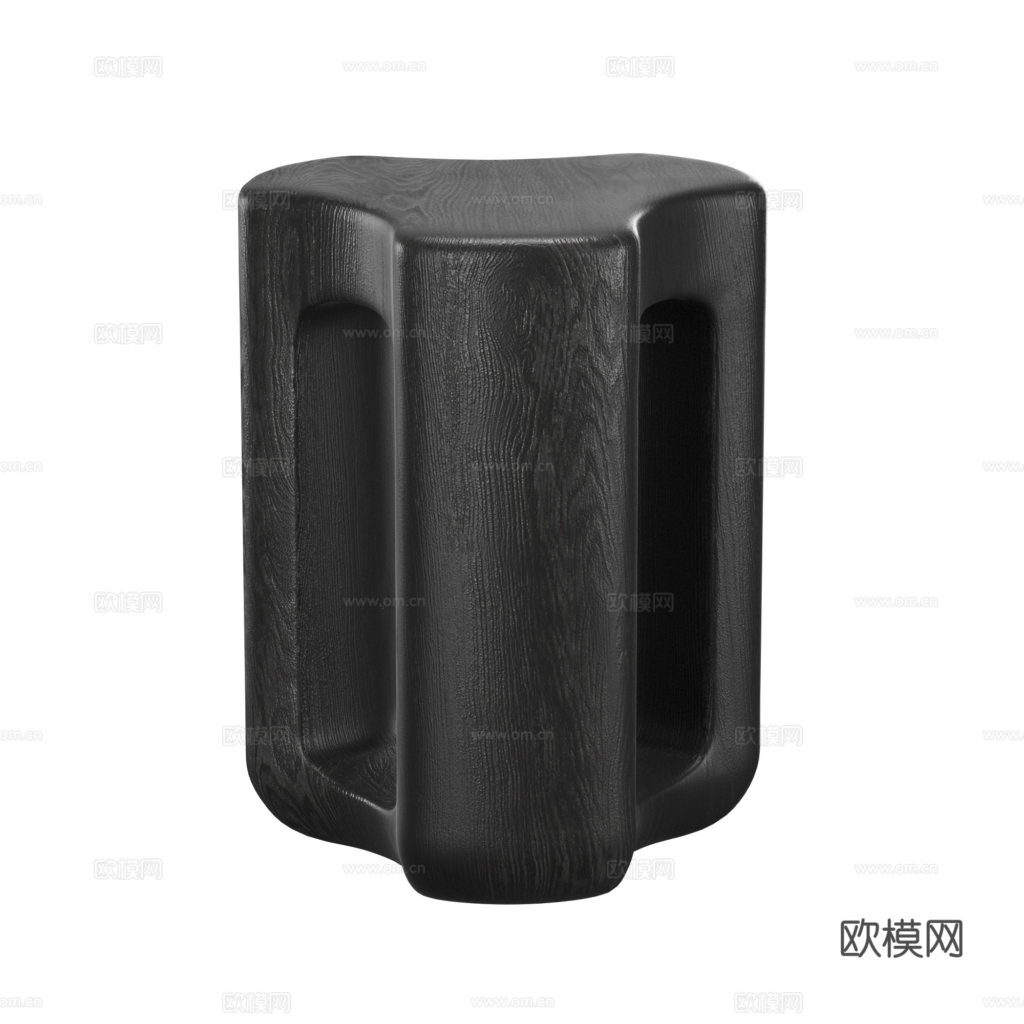 新中式 Deepah 柚木边几3d模型