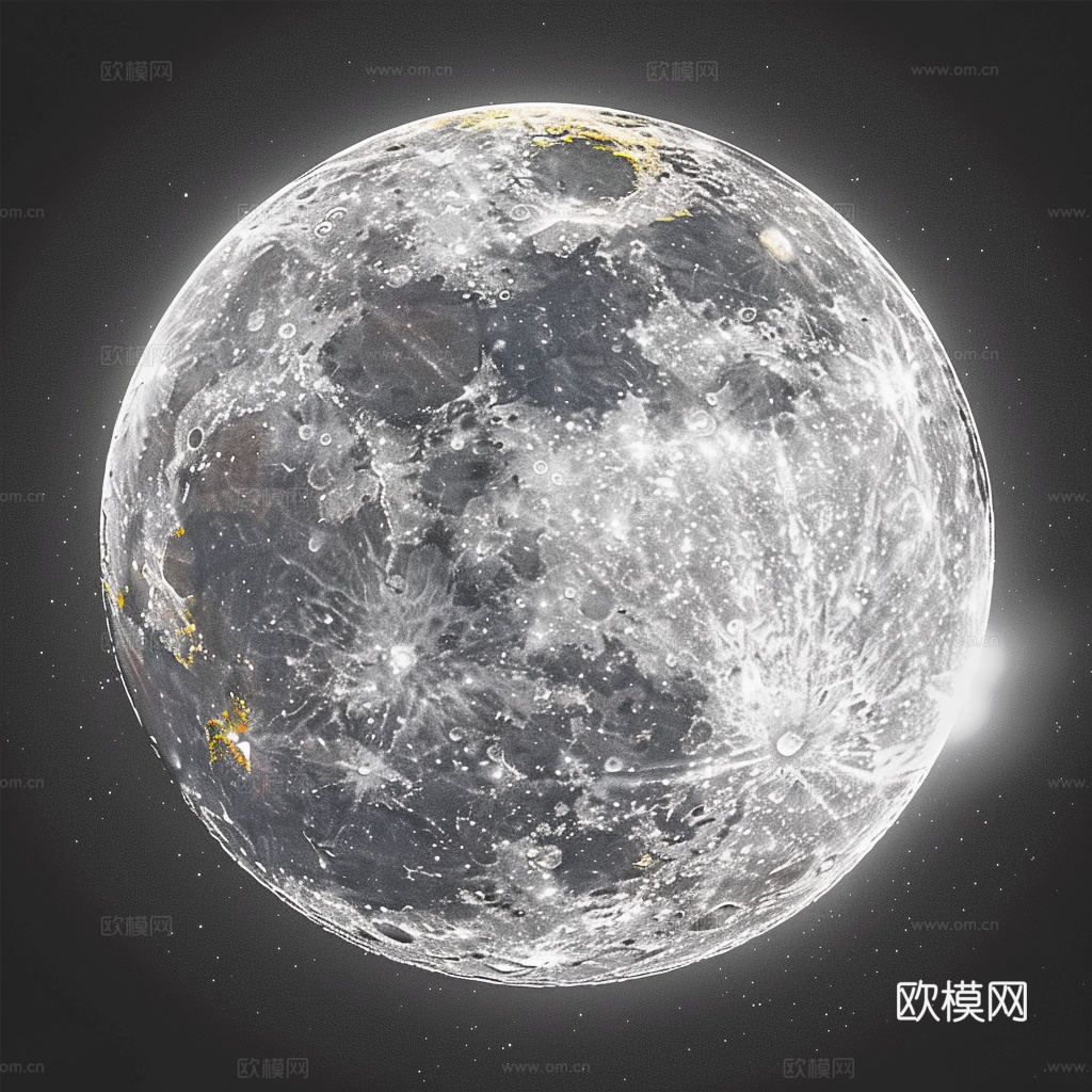 月球灯星球月亮陨石表表面