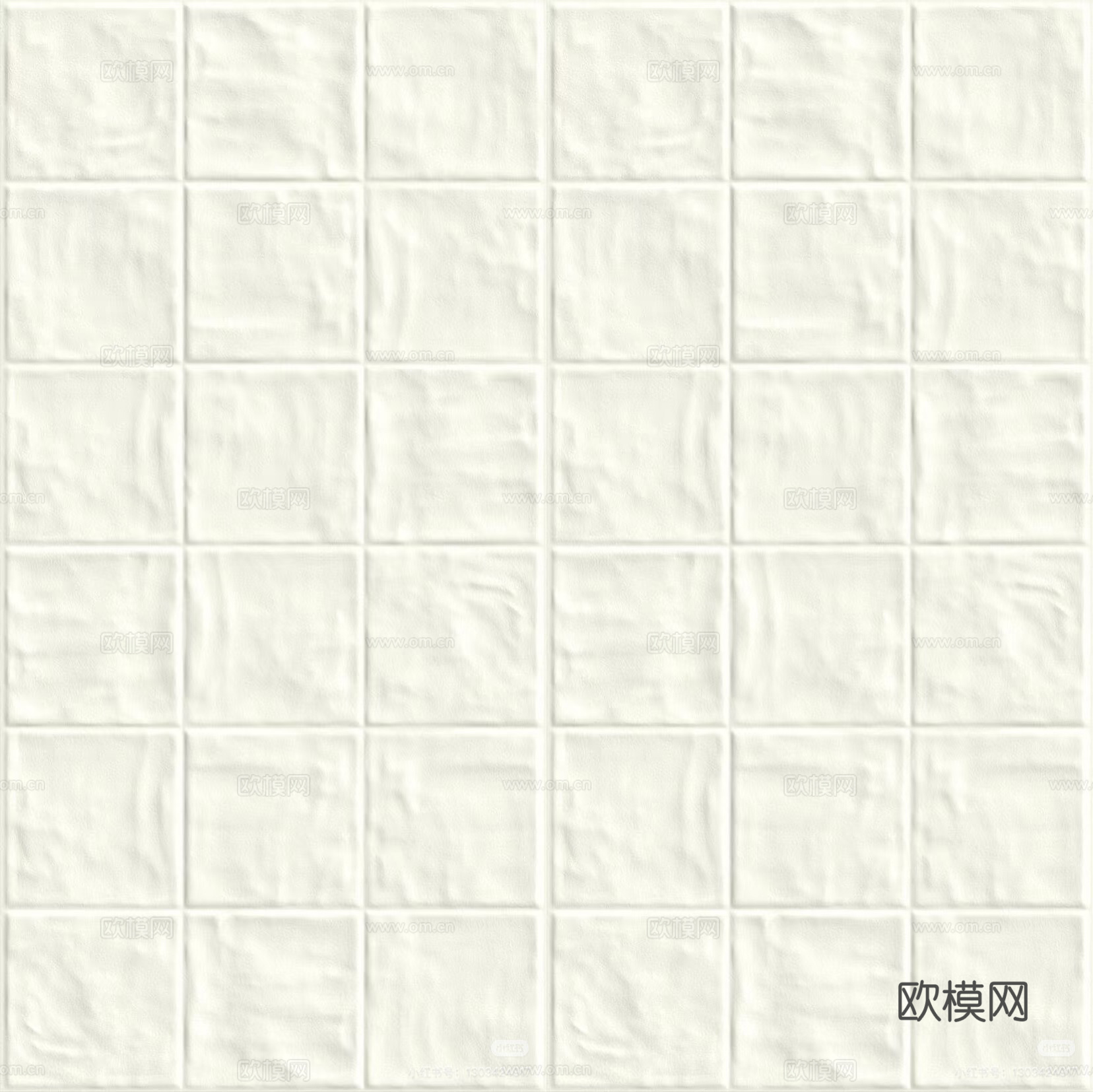 无缝暖白色方形面包砖