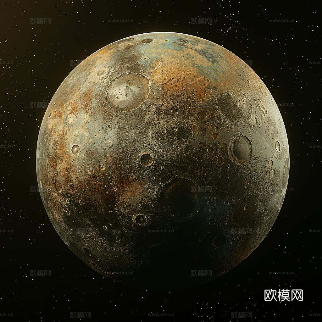 月球灯星球月亮陨石表表面