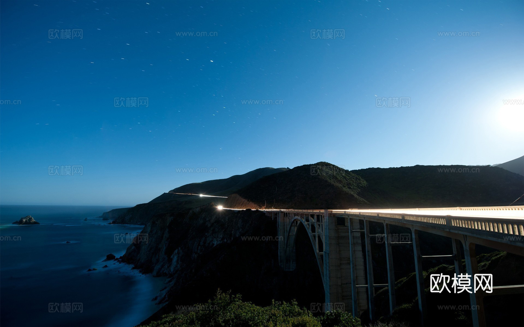 海滩夜景   天空夜景