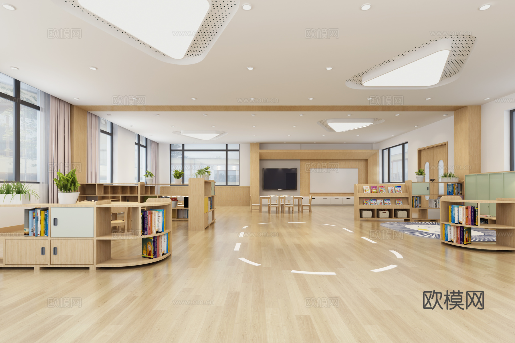 幼儿园活动教室 班级教室3d模型