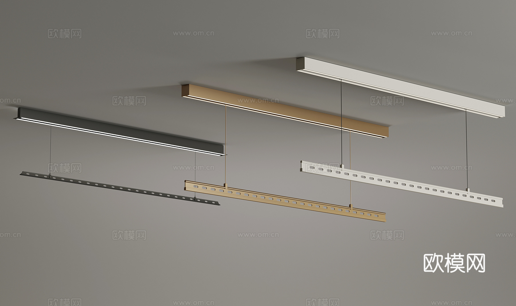 现代晾衣架 隐形晾衣架 升降晾衣架3d模型