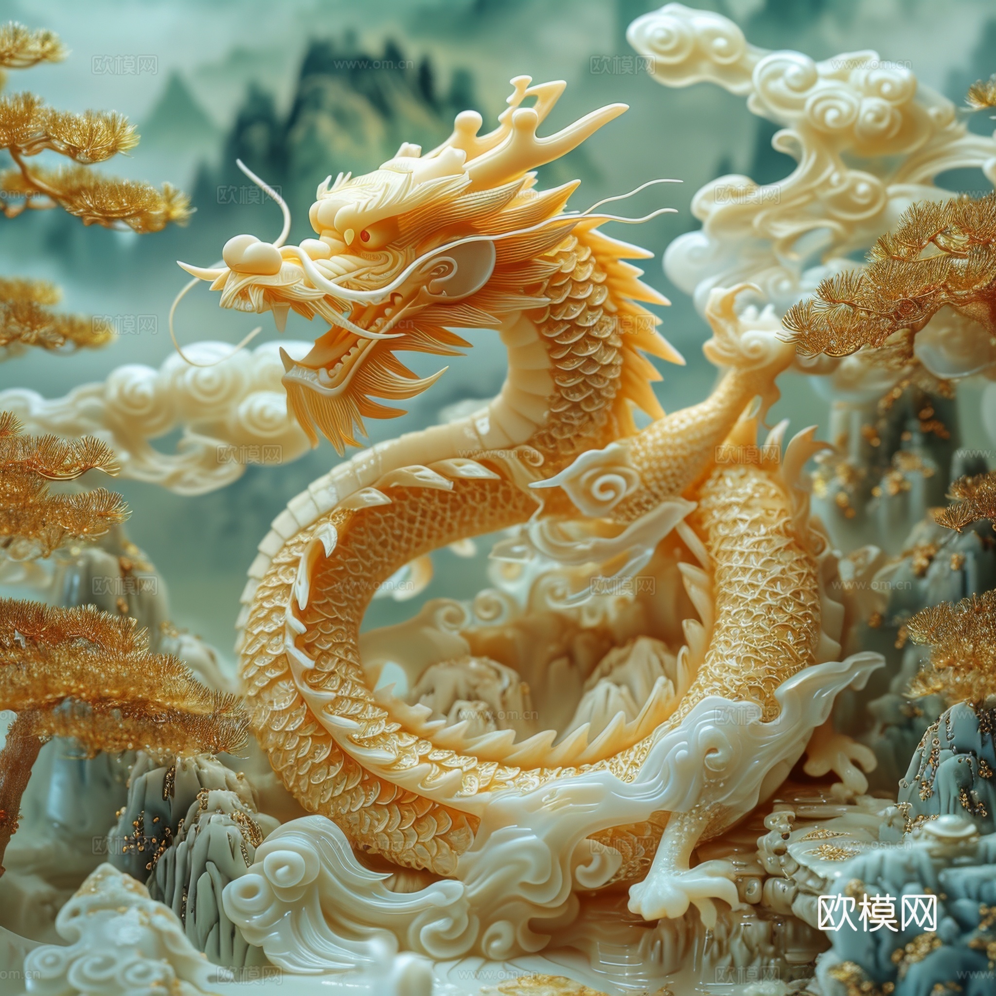 国风山水壁纸壁画