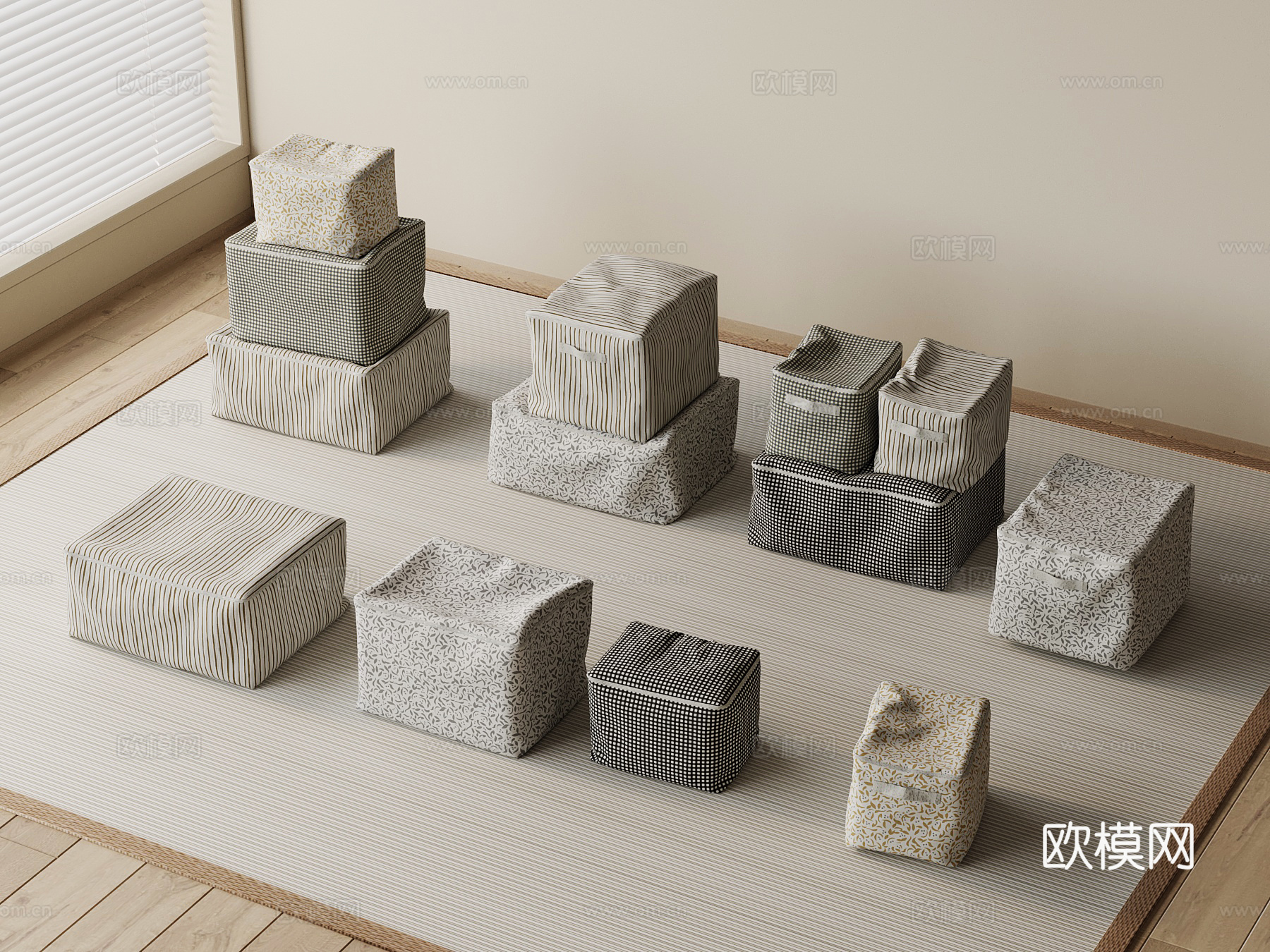 现代收纳包 收纳盒3d模型