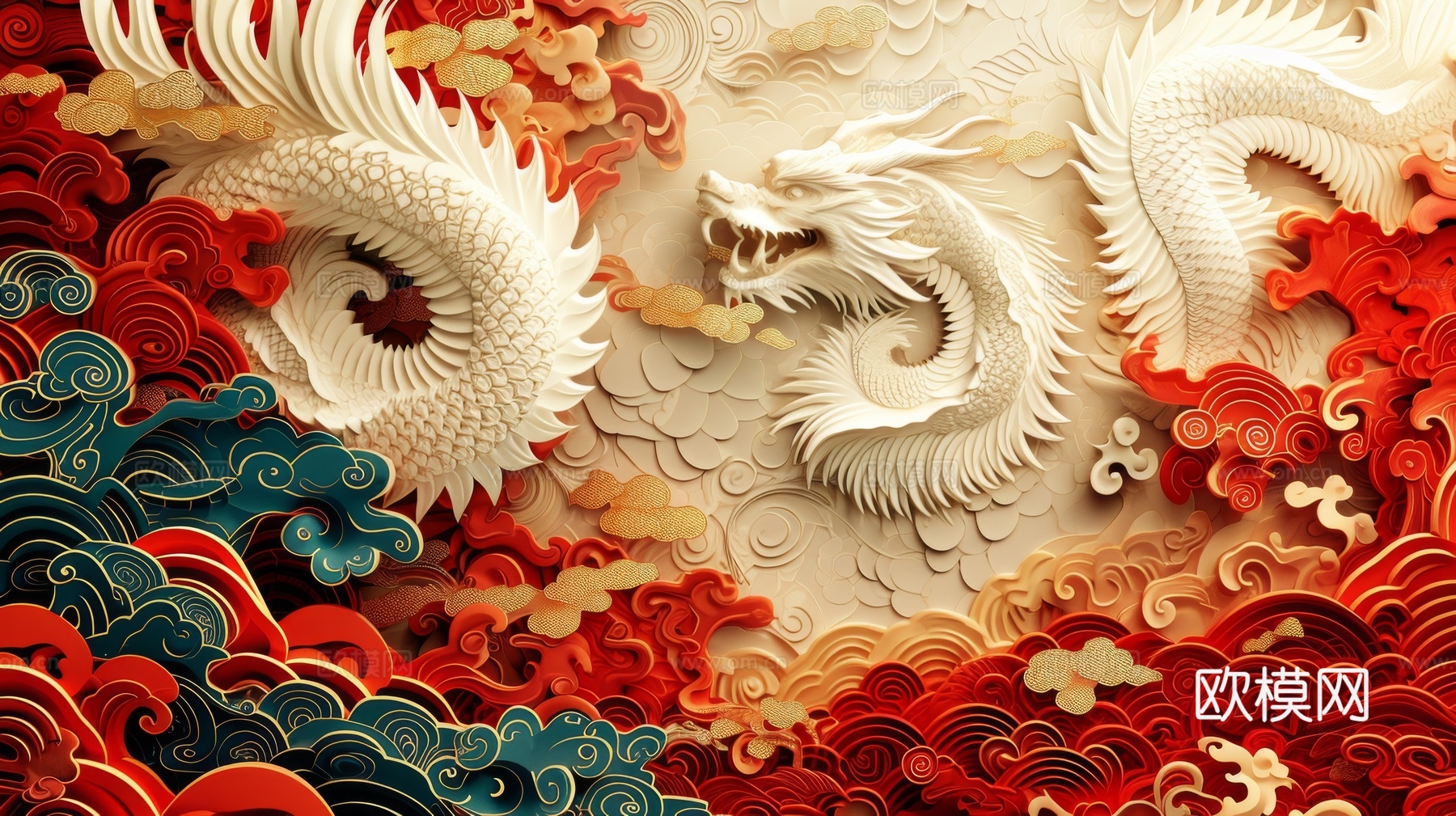 国风山水壁纸壁画