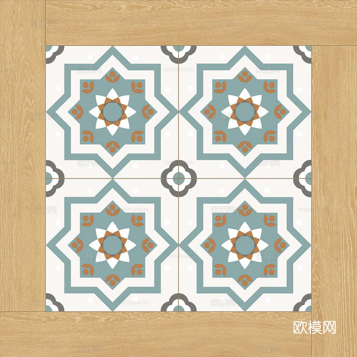 中古风木纹花砖