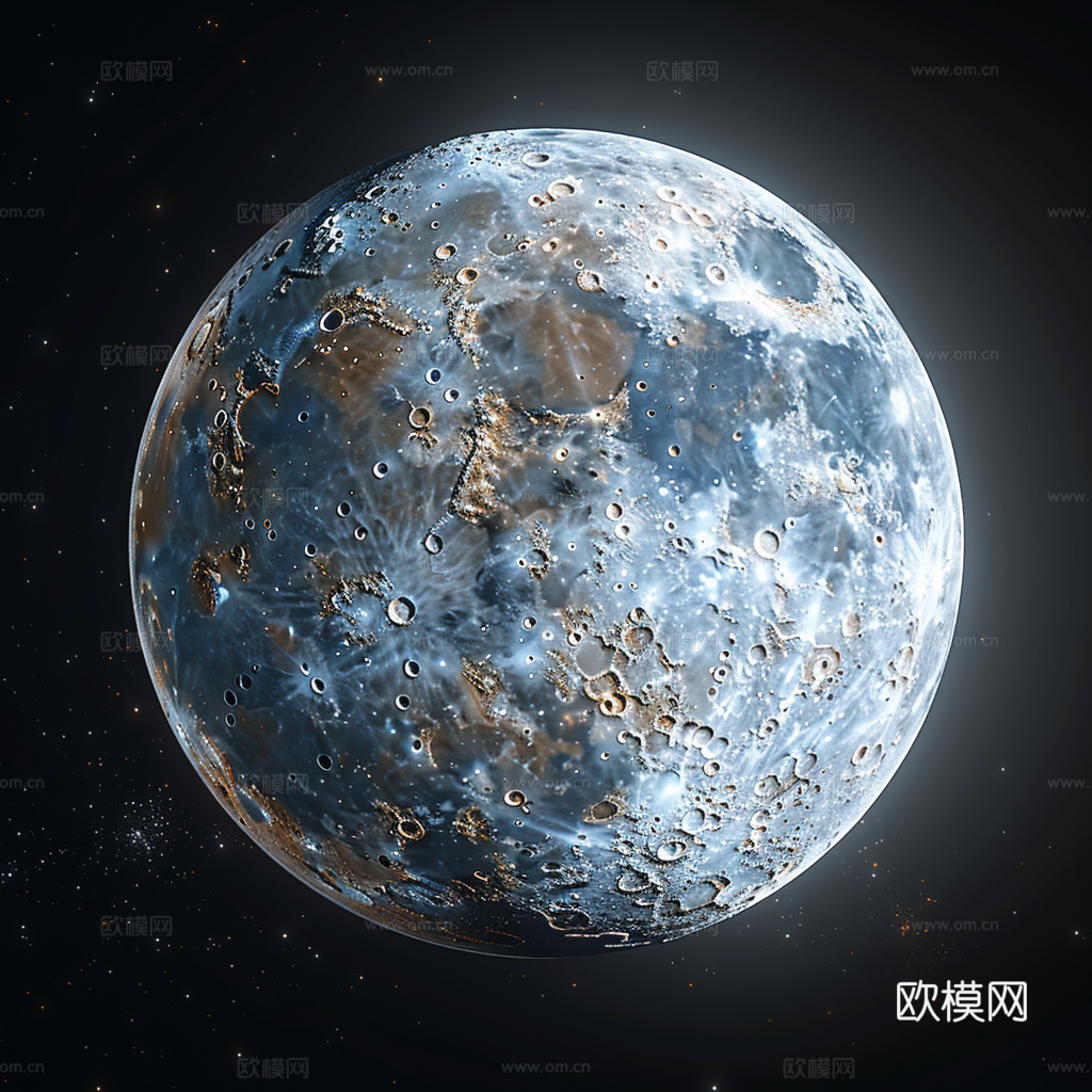 月球灯星球月亮陨石表表面
