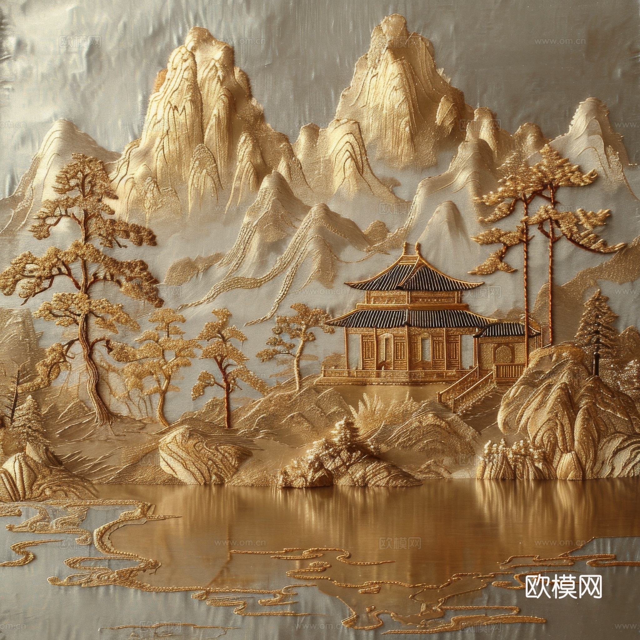 国风山水壁纸壁画