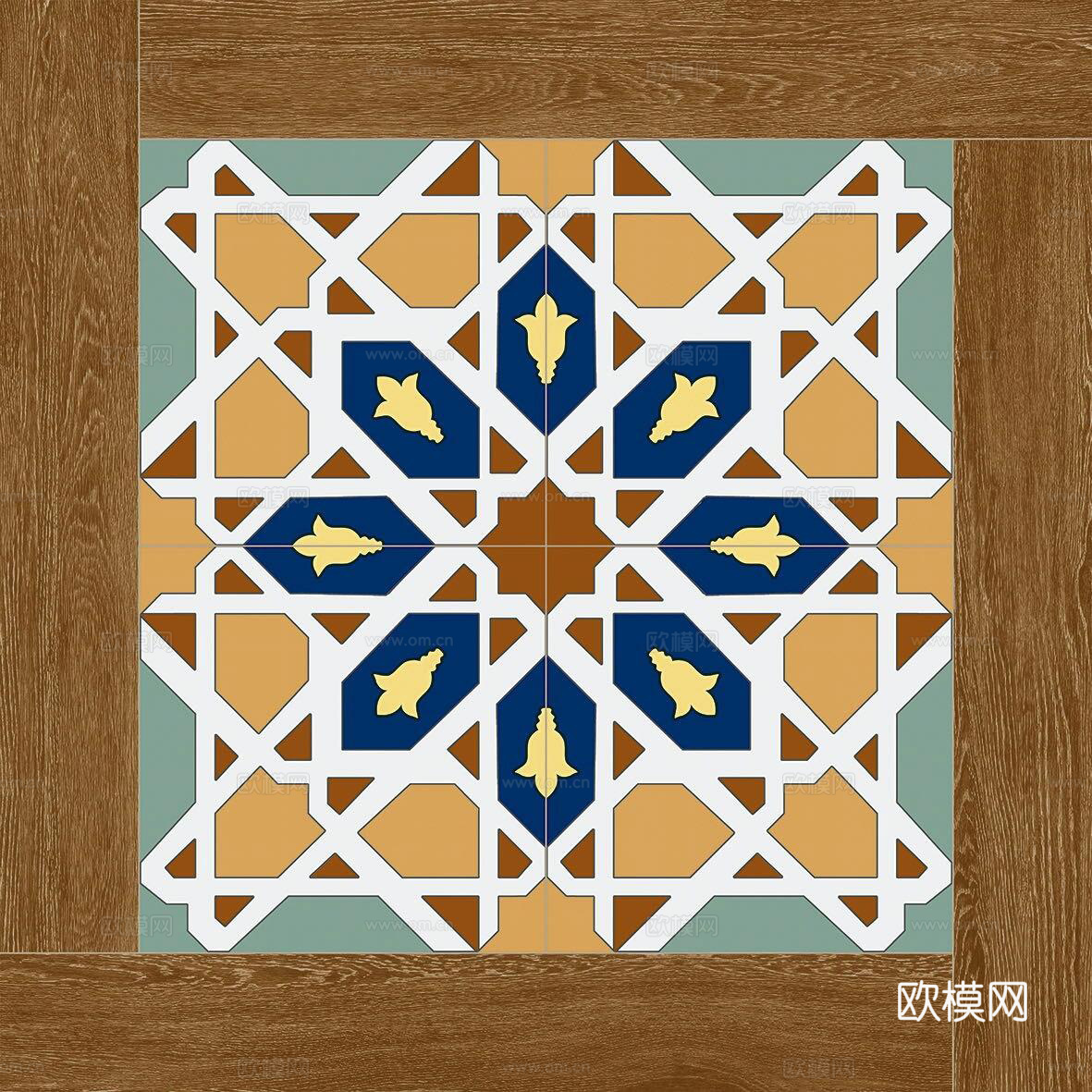 中古风木纹花砖