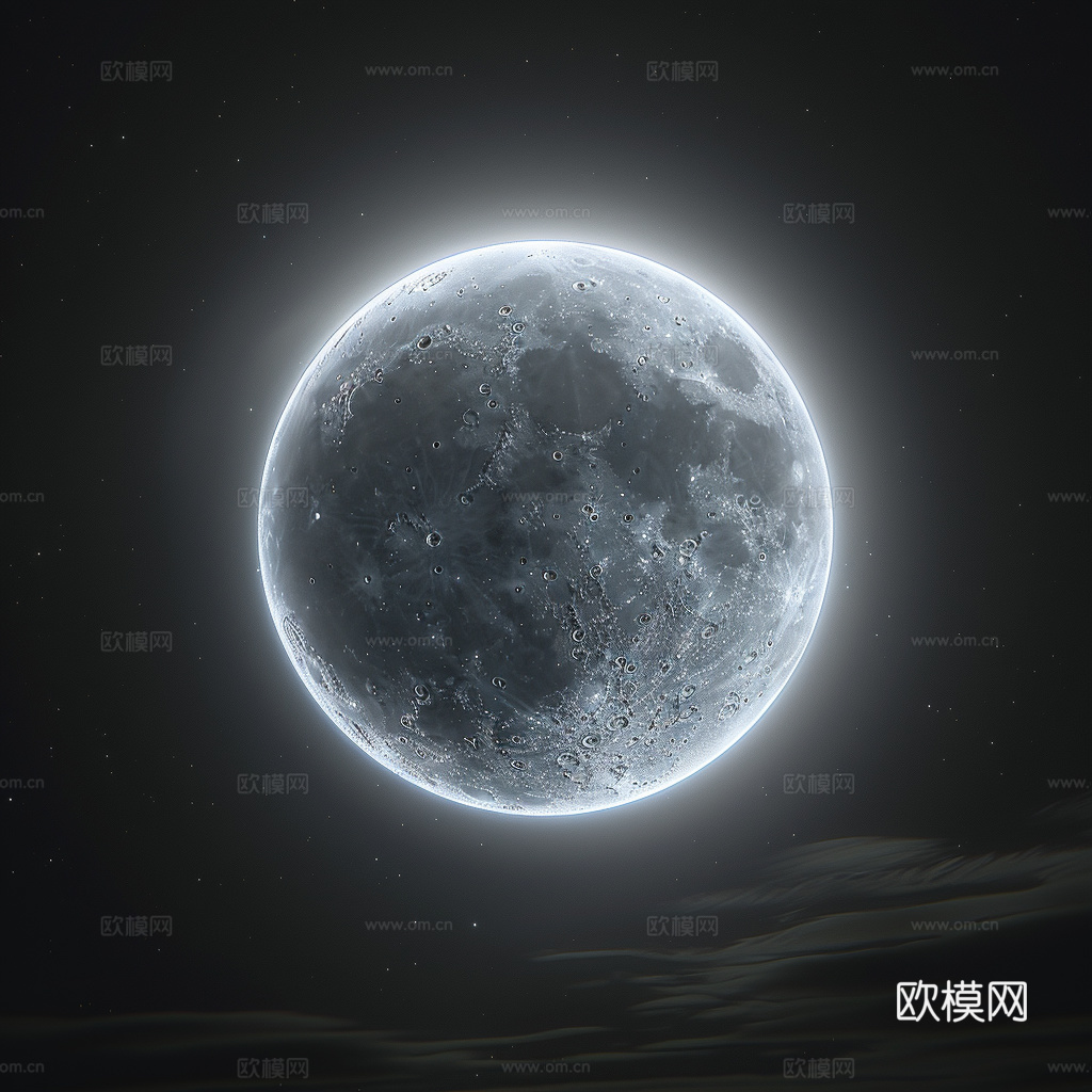 月球灯星球月亮陨石表表面