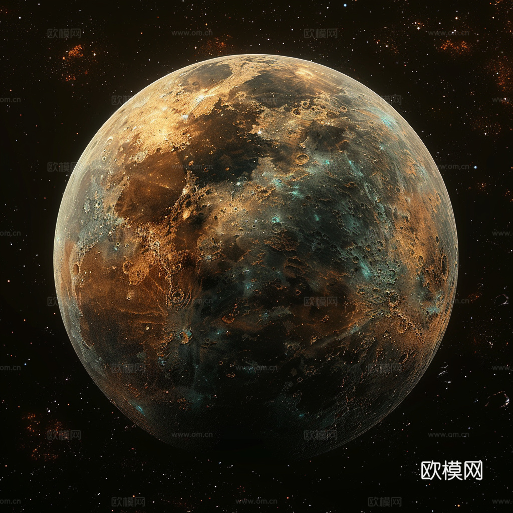 月球灯星球月亮陨石表表面