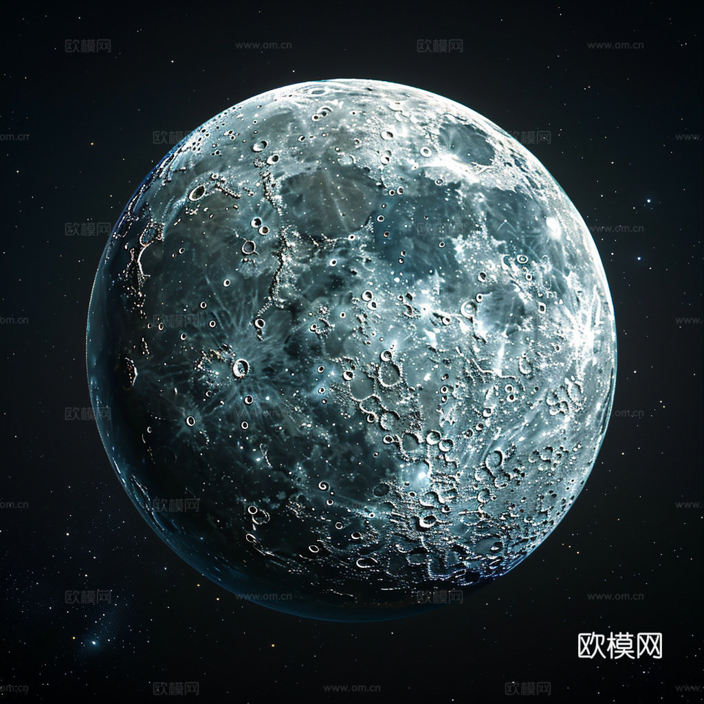 月球灯星球月亮陨石表表面