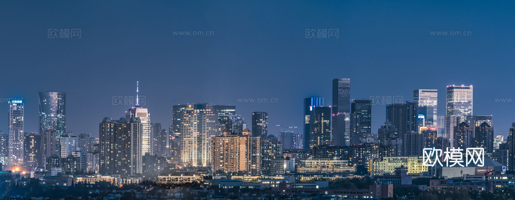 夜晚城市外景  都市街道外景