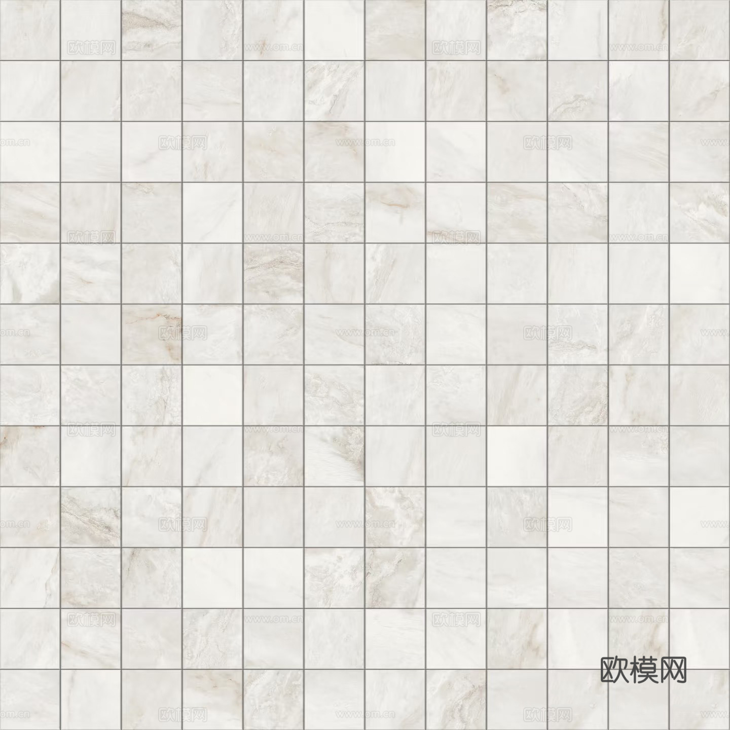无缝暖白色方形格子砖马赛克