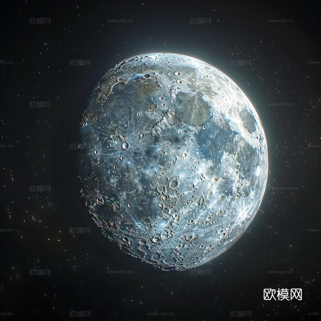 月球灯星球月亮陨石表表面