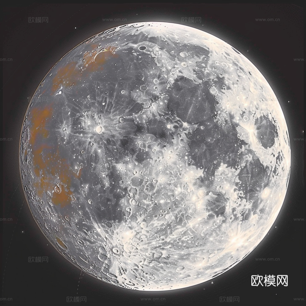 月球灯星球月亮陨石表表面