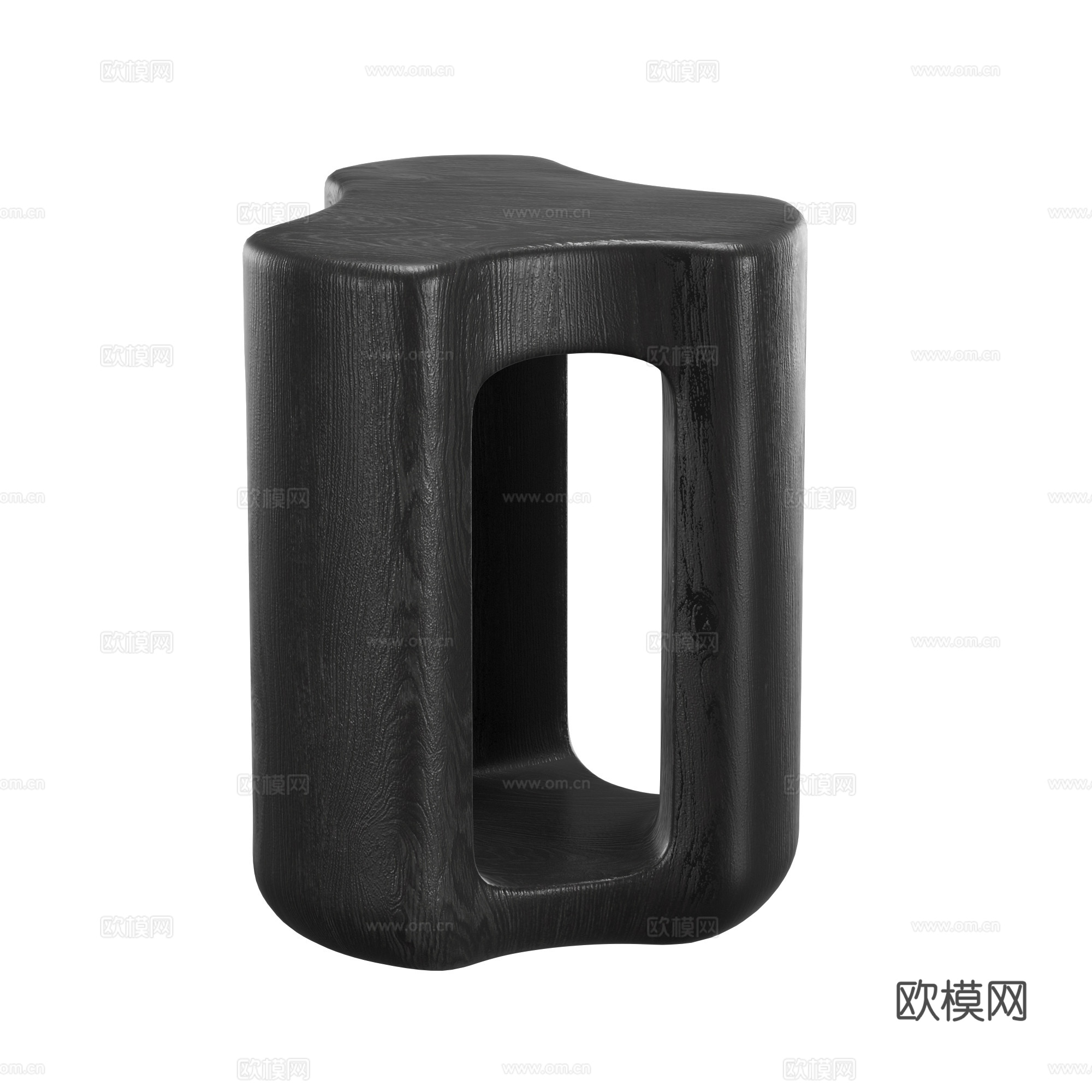 新中式 Deepah 柚木边几3d模型