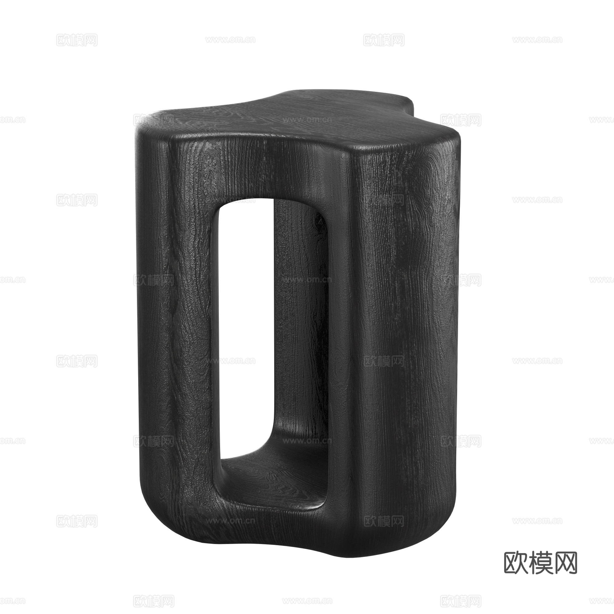 新中式 Deepah 柚木边几3d模型