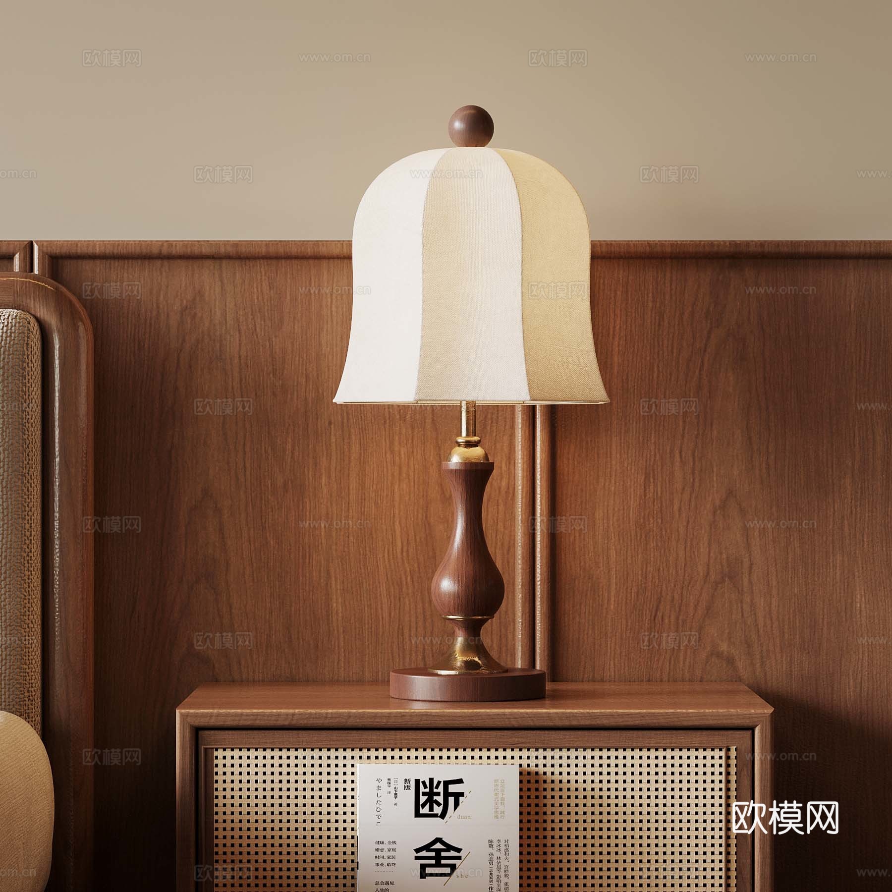 法式中古风台灯su模型